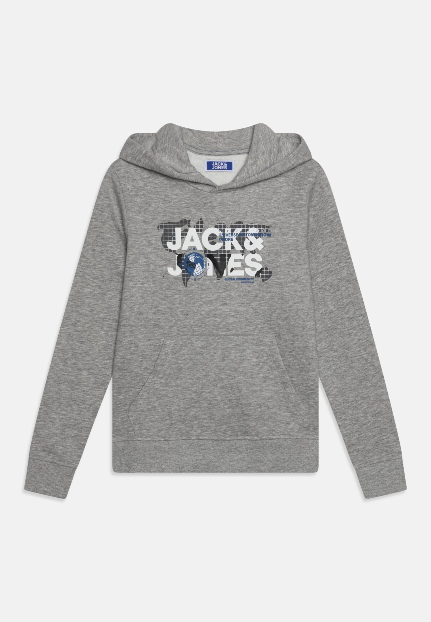 Jack & Jones Junior Hood- Hoodie - Light Grey Melange 1 Jack & Jones Junior Hood- Hoodie - Light Grey Melange