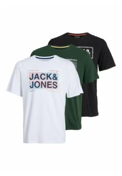 Jack & Jones 3 Pack - T-Shirt Print - White