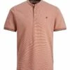 JACK&JONES Premium Mandarinkragen - T-Shirt Basic - Apricot