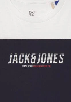 Jack & Jones Junior Edan Blocking O-Neck - T-Shirt Print - Navy Blaze/Cloud Dancer -Jack & Jones 47ff9533315a484881acd4c7ebf8d0e8