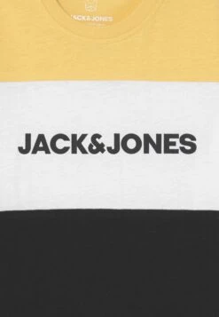 Jack & Jones Junior Jjelogo Blocking Tee - T-Shirt Print - Mellow Yellow -Jack & Jones 4886876300b04ad2aaa9369bed68735b