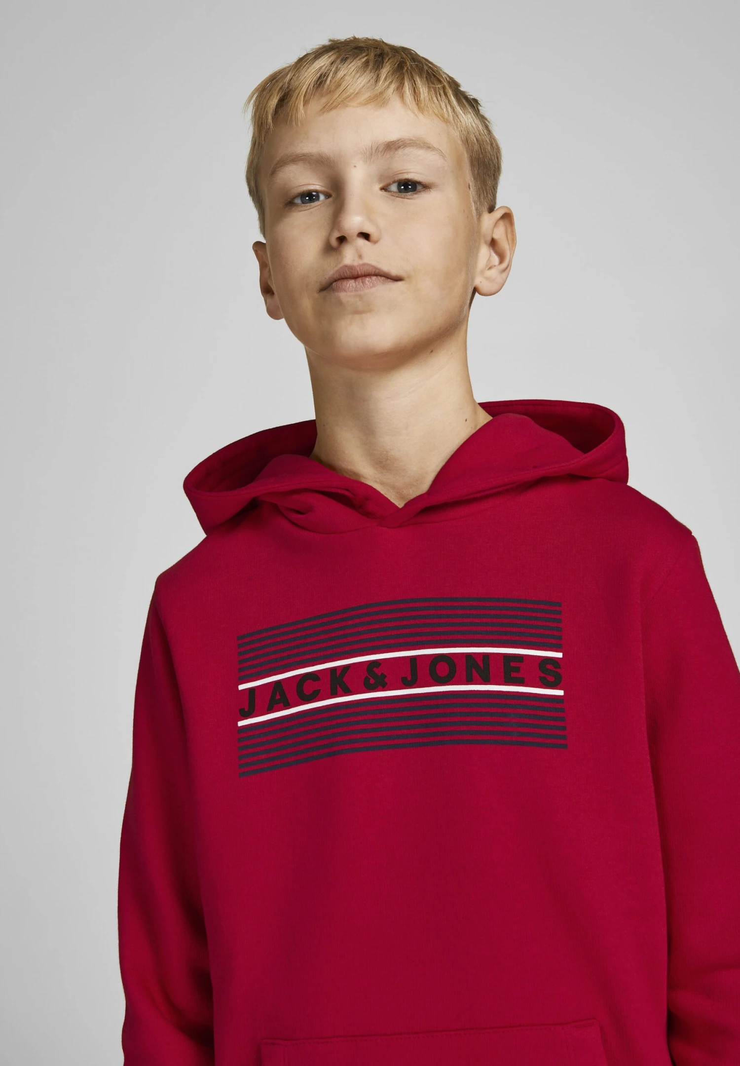 Jack & Jones Junior Jjecorp Logo- Hoodie - True Red 5 Jack & Jones Junior Jjecorp Logo- Hoodie - True Red - Afbeelding 5