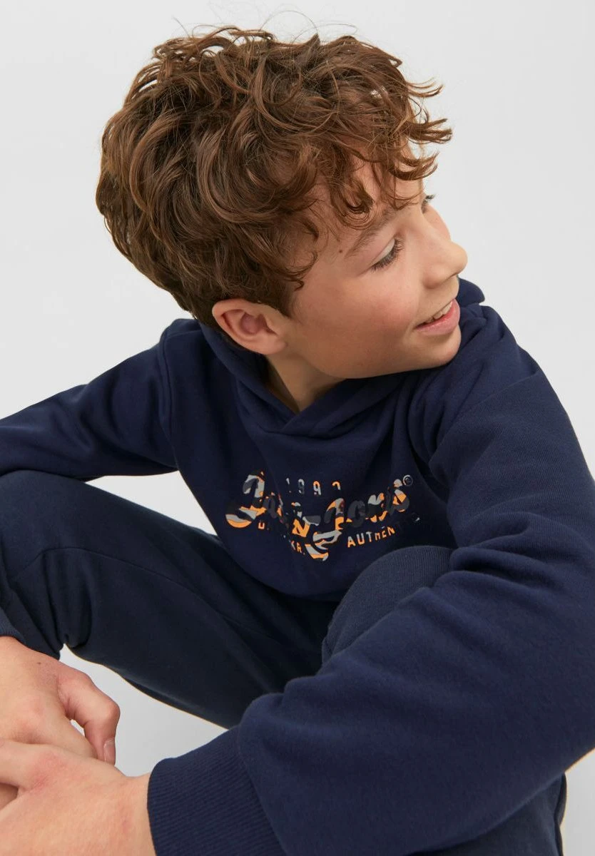 Jack & Jones Junior Jjmiles Hood Jnr - Sweater - Navy Blazer 6 Jack & Jones Junior Jjmiles Hood Jnr - Sweater - Navy Blazer - Afbeelding 6