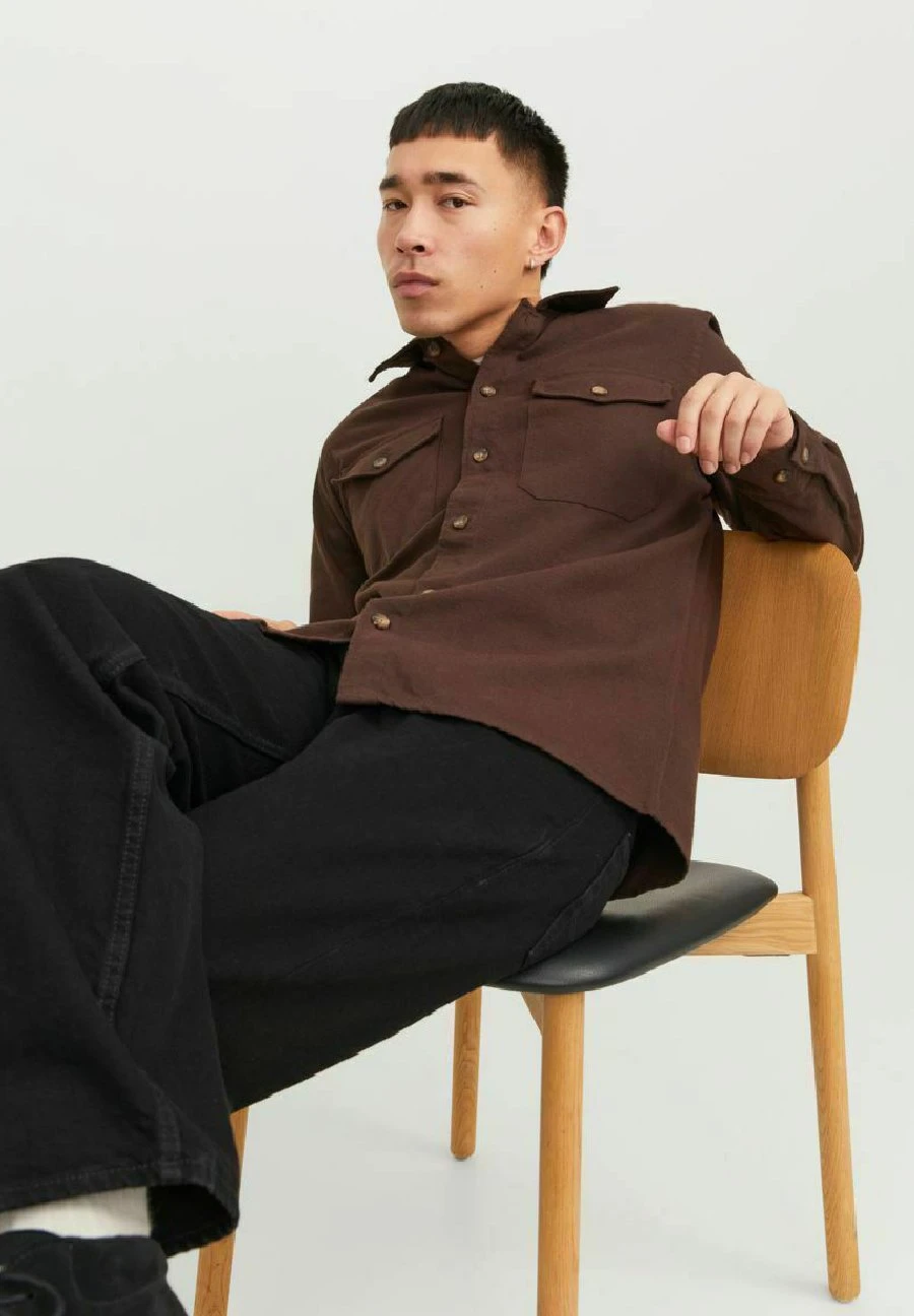 Jack & Jones Jjeeddie Ls Noos - Overhemd - Seal Brown 6 Jack & Jones Jjeeddie Ls Noos - Overhemd - Seal Brown - Afbeelding 6