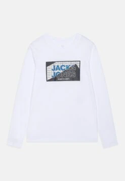 Jack & Jones Junior Jcologan Tee Crew Neck- Longsleeve - White
