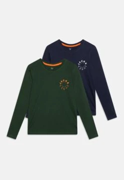 Jack & Jones Junior Jjwarrior Tee Crew Neck Jnr 2 Pack - Longsleeve - Navy Blazer/Navy Mountain View