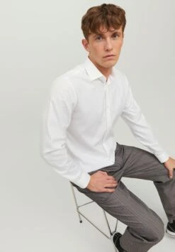 JACK&JONES Premium Blaparker Ls Noos - Zakelijk Overhemd - White Fit:Slim Fit -Jack & Jones 4f89a5b7239d4fa890472242538f4678