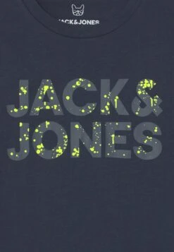 Jack & Jones Junior Jjneon Pop Tee Crew Neck Jnr - T-Shirt Print - Navy Blazer -Jack & Jones 50ccb401cc344396b6f9134709fd2d17