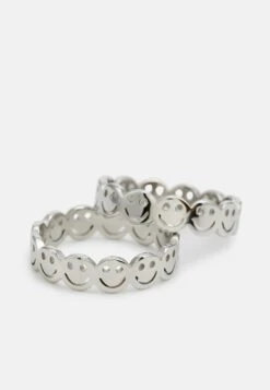Jack & Jones Jacsmiley Small Unisex 2 Pack - Ring - Silvercoloured/Birch -Jack & Jones 51254357b1ed480cba09aa3610b43896