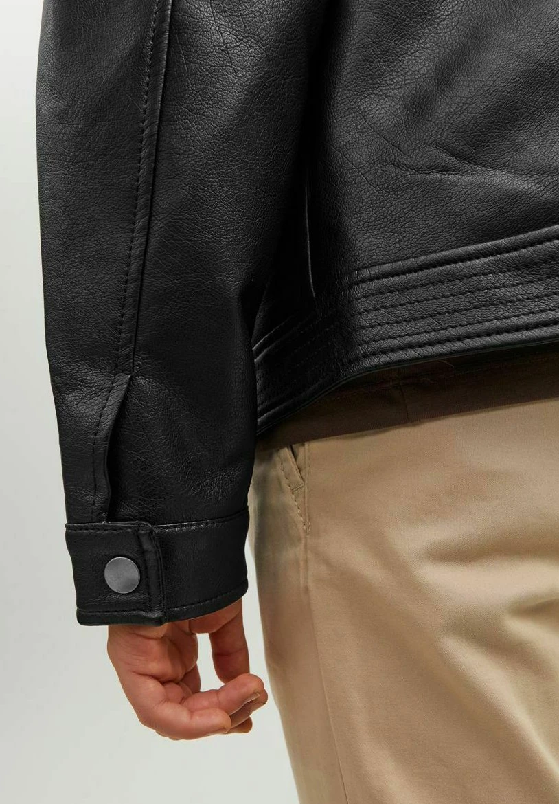 Jack & Jones Junior Imitatieleren Jas - Black 5 Jack & Jones Junior Imitatieleren Jas - Black - Afbeelding 5