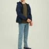 Jack & Jones Junior Sweater Met Rits - Navy Blazer