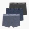 Jack & Jones Junior Jacdenim Trunks 3 Pack - Onderbroeken - Navy Blazer/Dark Grey