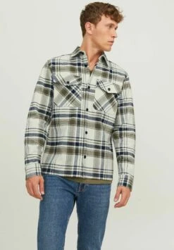 JACK&JONES Premium Jprroy Check Over Ls Sn - Lichte Jas - Cloud Dancer