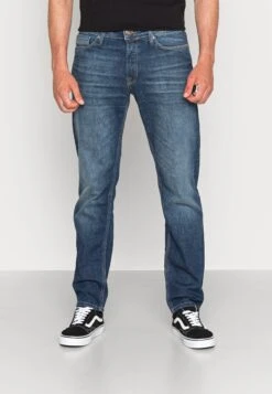 Jack & Jones Jjimike Jjwood- Straight Leg Jeans - Blue Denim