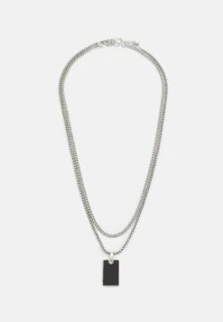 Jack & Jones Jacbaza Necklace 2 Pack - Ketting - Silver-Coloured