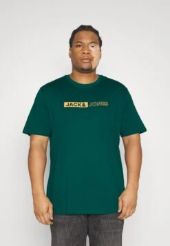 Jack & Jones 34 Jack & Jones Jjneo Crew Neck Pls - T-Shirt Print - Storm