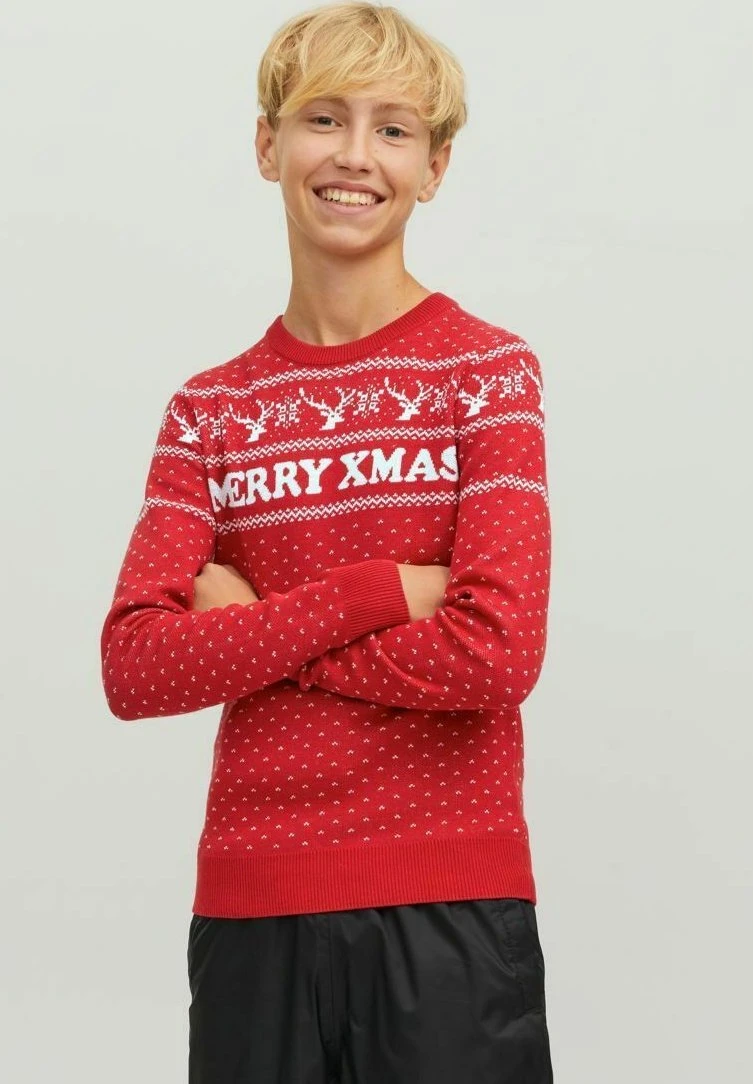 Jack & Jones Junior Xmas - Trui - Scarlet Sage 2 Jack & Jones Junior Xmas - Trui - Scarlet Sage - Afbeelding 2
