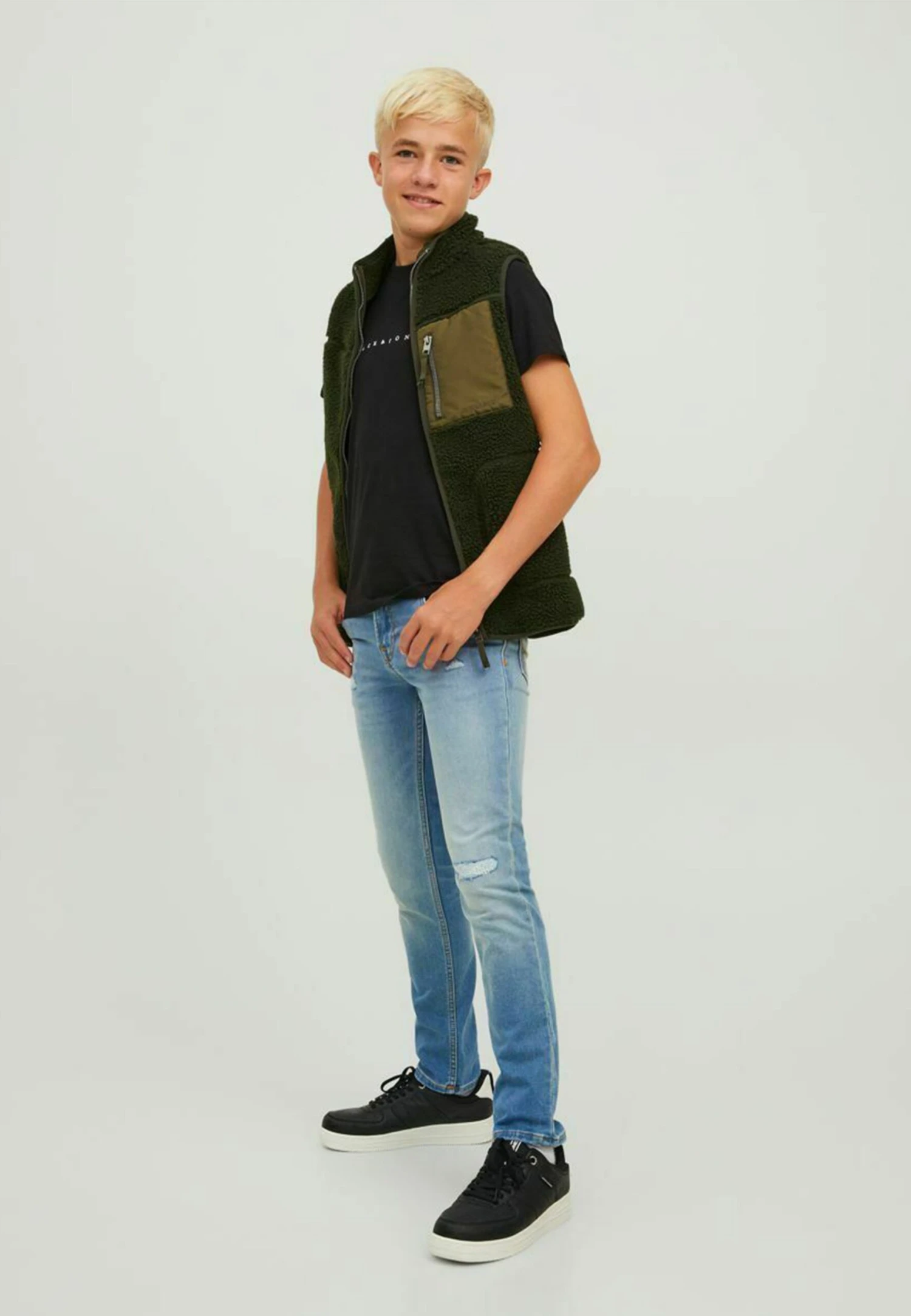 Jack & Jones Junior Jungen Glenn Icon - Slim Fit Jeans - Blue Denim 1 Jack & Jones Junior Jungen Glenn Icon - Slim Fit Jeans - Blue Denim