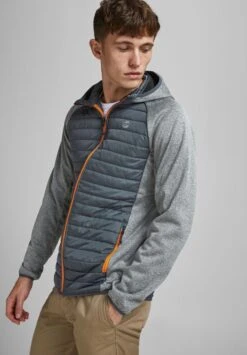 Jack & Jones Jjemulti Quilted Noos - Jas - Grey Melange -Jack & Jones 62ec7614121c460b95292e85c8c2e89f