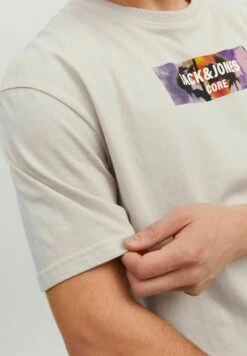 Jack & Jones Logo - T-Shirt Print - Moonbeam -Jack & Jones 643564ff69ba4bc39cab410ded198908