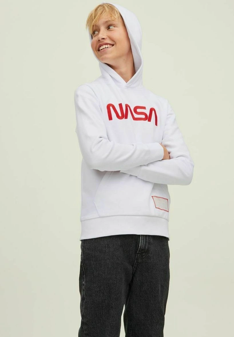 Jack & Jones Junior Jconasa Logo- Hoodie - White 2 Jack & Jones Junior Jconasa Logo- Hoodie - White - Afbeelding 2