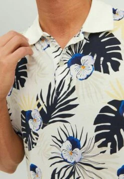 Jack & Jones Kurzärmeliges All-Over-Print - Poloshirt - Cloud Dancer -Jack & Jones 667a9764203d46038f465175f5220096