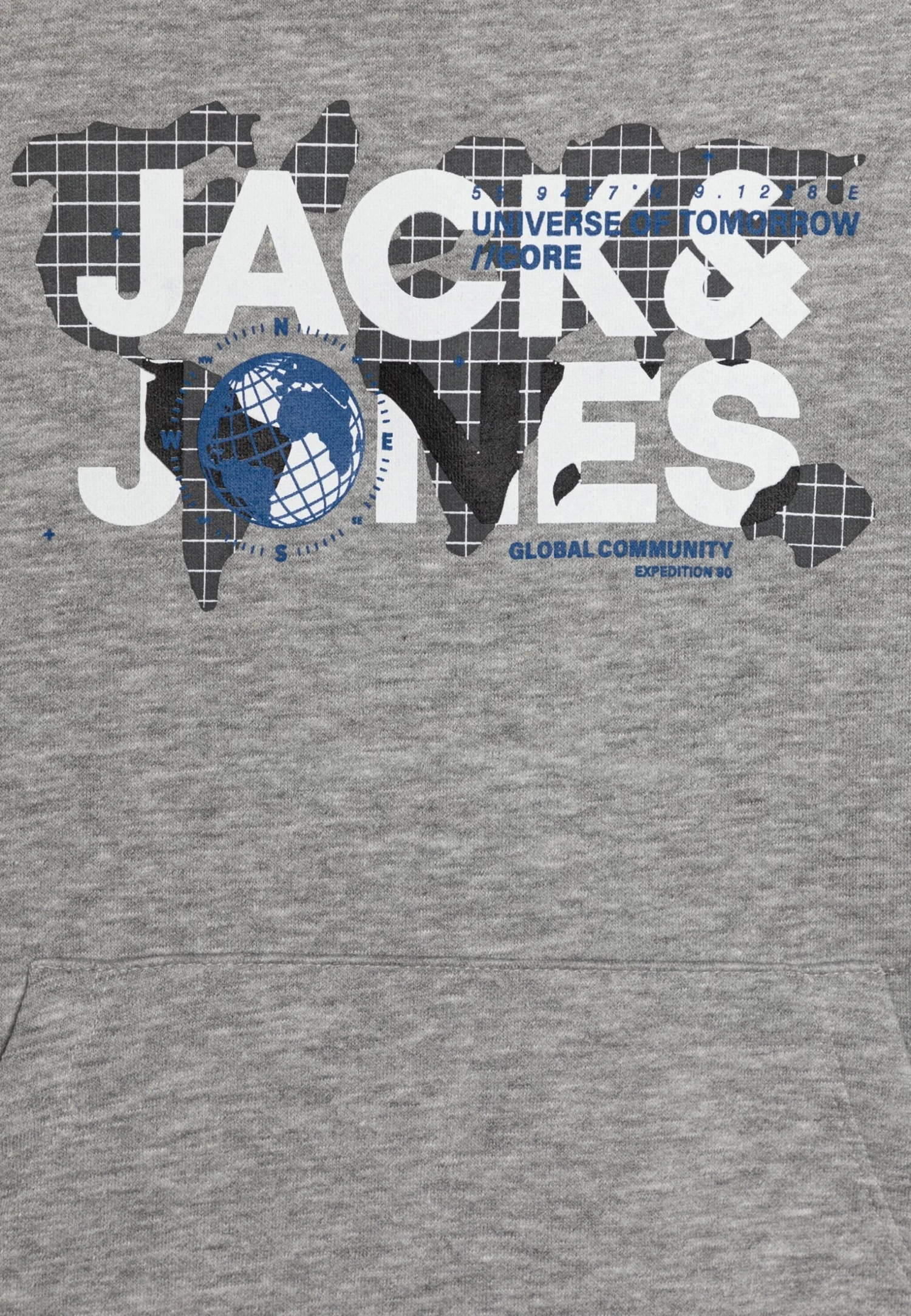 Jack & Jones Junior Hood- Hoodie - Light Grey Melange 3 Jack & Jones Junior Hood- Hoodie - Light Grey Melange - Afbeelding 3