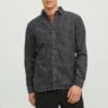 Jack & Jones Henry Wi 052 - Overhemd - Black Denim