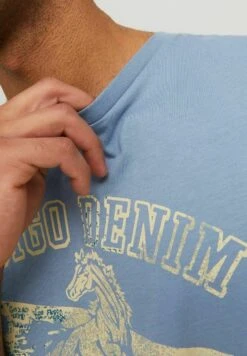 JACK&JONES Premium Crew Neck - T-Shirt Print - Faded Denim -Jack & Jones 6a0c76c0a7134112aceabd08d4d2a44d