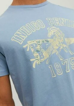 JACK&JONES Premium Crew Neck - T-Shirt Print - Faded Denim -Jack & Jones 6ae37b8739f143afb45cad23466f11f4