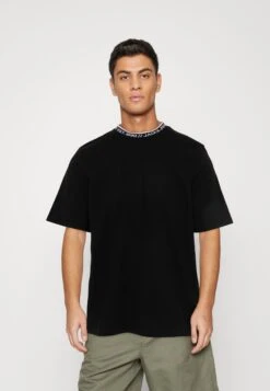 Jack & Jones Jcoarc Jacquard Tee Crew Neck - T-Shirt Print - Black