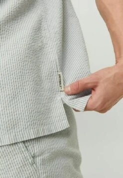 Jack & Jones Kurzarm Seersucker - Overhemd - Slate Gray -Jack & Jones 6c435aca51a544a1af28e142b2225f13