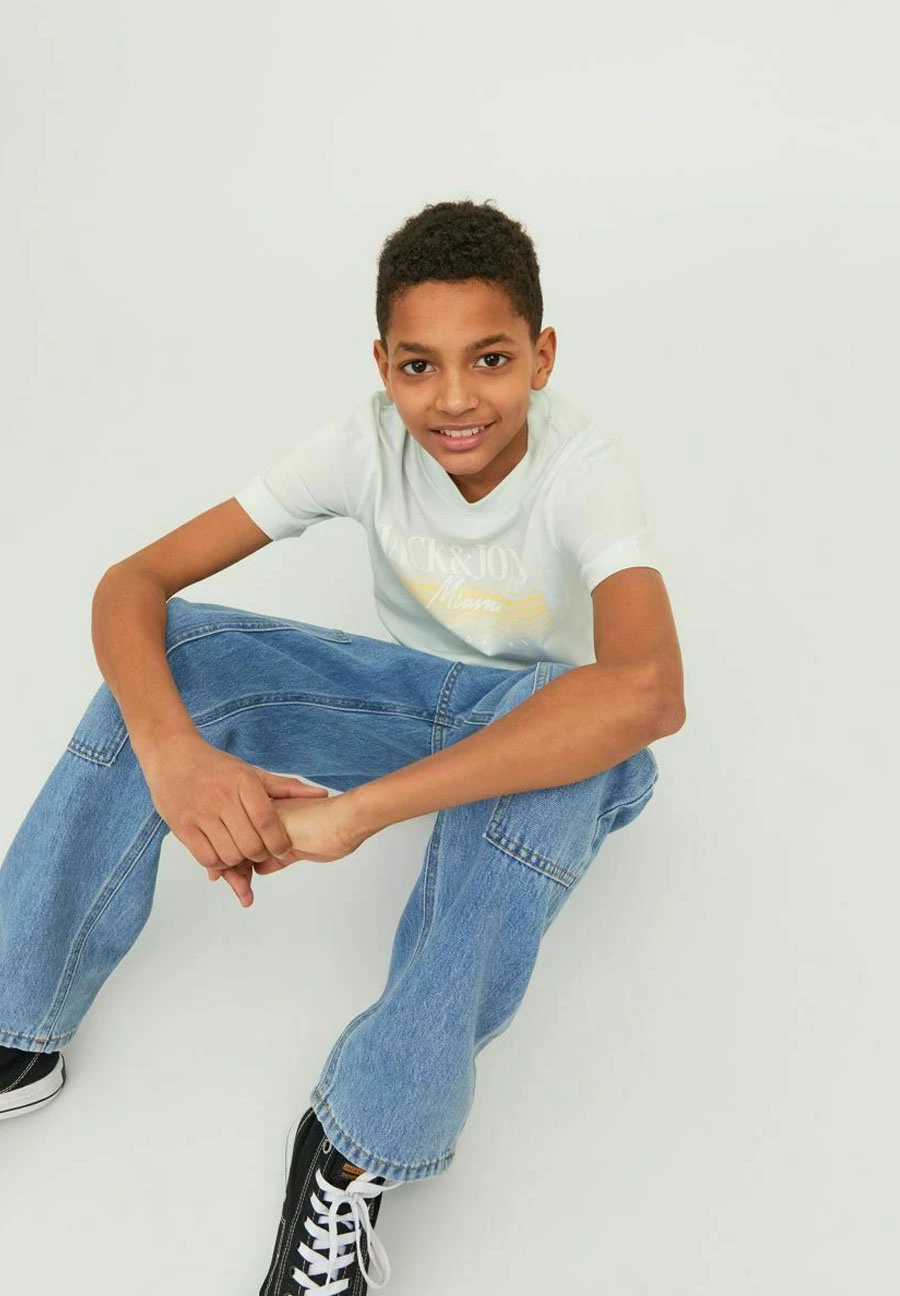 Jack & Jones Junior Crew Neck - T-Shirt Print - Pale Blue 6 Jack & Jones Junior Crew Neck - T-Shirt Print - Pale Blue - Afbeelding 6