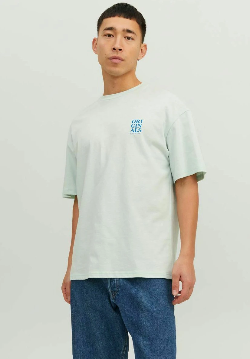 Jack & Jones Crew Neck - T-Shirt Print - Pale Blue 3 Jack & Jones Crew Neck - T-Shirt Print - Pale Blue - Afbeelding 3