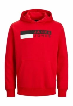 Jack & Jones Junior Jjecorp Logo Hood Jnr - Hoodie - True Red