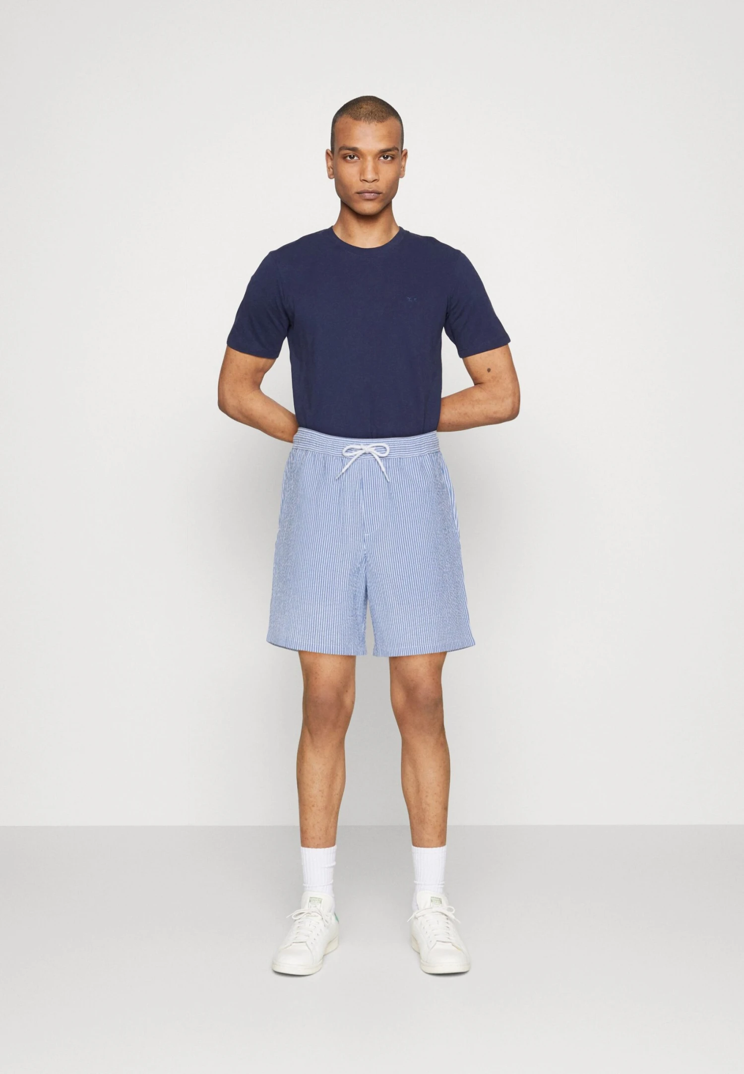 Jack & Jones Jorcaleb Seersucker- Shorts - Blue 2 Jack & Jones Jorcaleb Seersucker- Shorts - Blue - Afbeelding 2