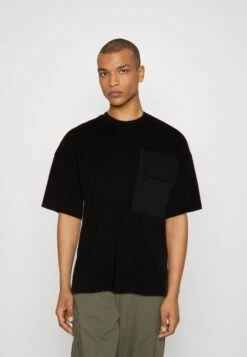 Jack & Jones 24 Jack & Jones Jcocontrast Tee Crew Neck - T-Shirt Print - Black