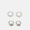Jack & Jones Jacsacile Earrings Unisex 4 Pack - Oorbellen - Silver-Coloured