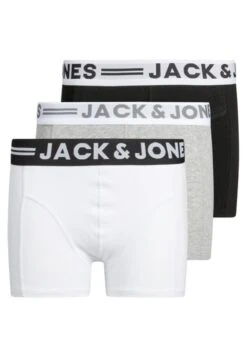 Jack & Jones Junior Sense Trunks Jr 3 Pack - Onderbroeken - Light Grey Melange