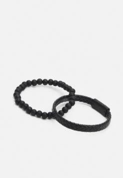 Jack & Jones Jacbraid And Beads Bracelet 2 Pack - Armband - Black -Jack & Jones 7beddb4c52b7418cba6895d1b1b0f17a