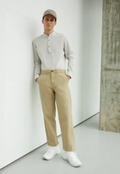 JACK&JONES Premium Jprblasummer Half Placket L/S Sn - Overhemd - Crockery