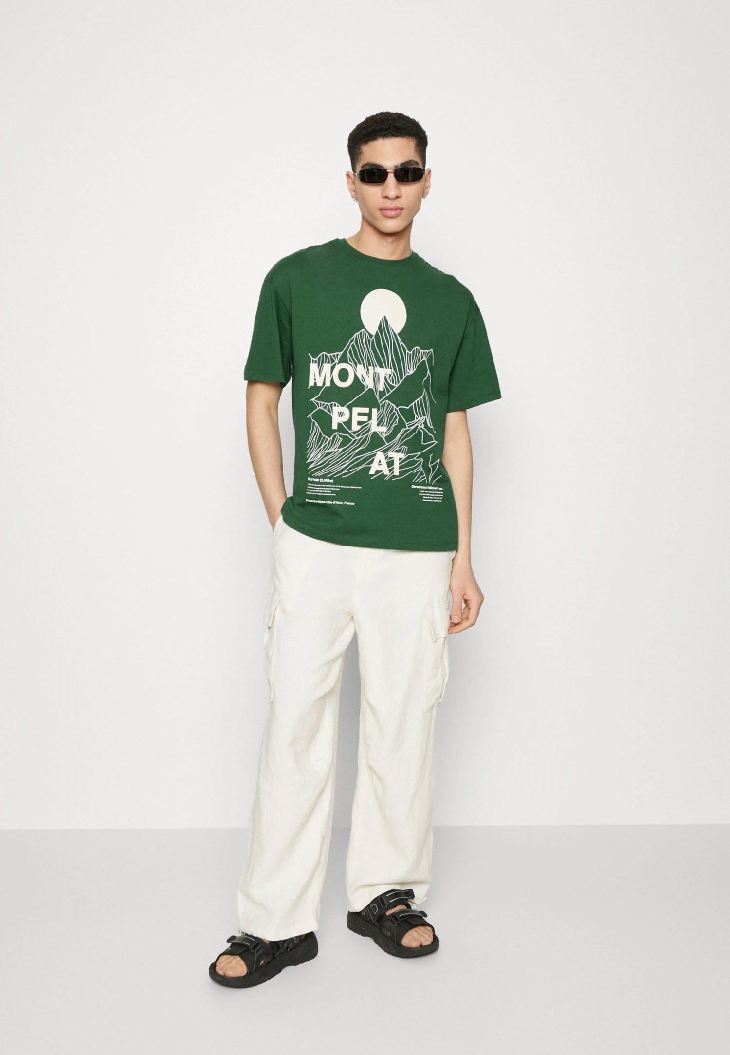 Jack & Jones Jormontpelat Tee Crew Neck - T-Shirt Print - Dark Green 2 Jack & Jones Jormontpelat Tee Crew Neck - T-Shirt Print - Dark Green - Afbeelding 2