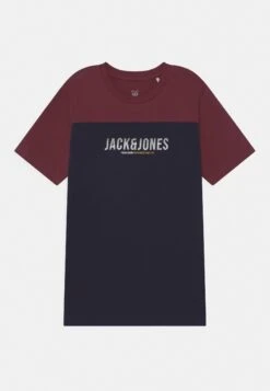 Jack & Jones Junior Edan Blocking O-Neck - T-Shirt Print - Dark Blue