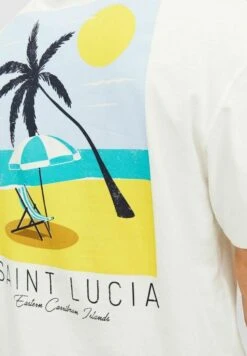 Jack & Jones JorholidaySs Crew Neck Ex2 23 - T-Shirt Print - Cloud Dancer -Jack & Jones 8295bc2ee2b3482d97668f0e49cde92f