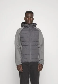 Jack & Jones Jcodust Hybrid Jacket - Jas - Asphalt/Light Grey