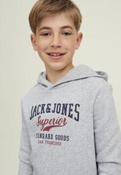 Jack & Jones Junior Elogo- Hoodie - Light Grey Melange 11 Jack & Jones Junior Elogo- Hoodie - Light Grey Melange -Jack & Jones 85ec9545c1a44843ab4f0df3dd732763