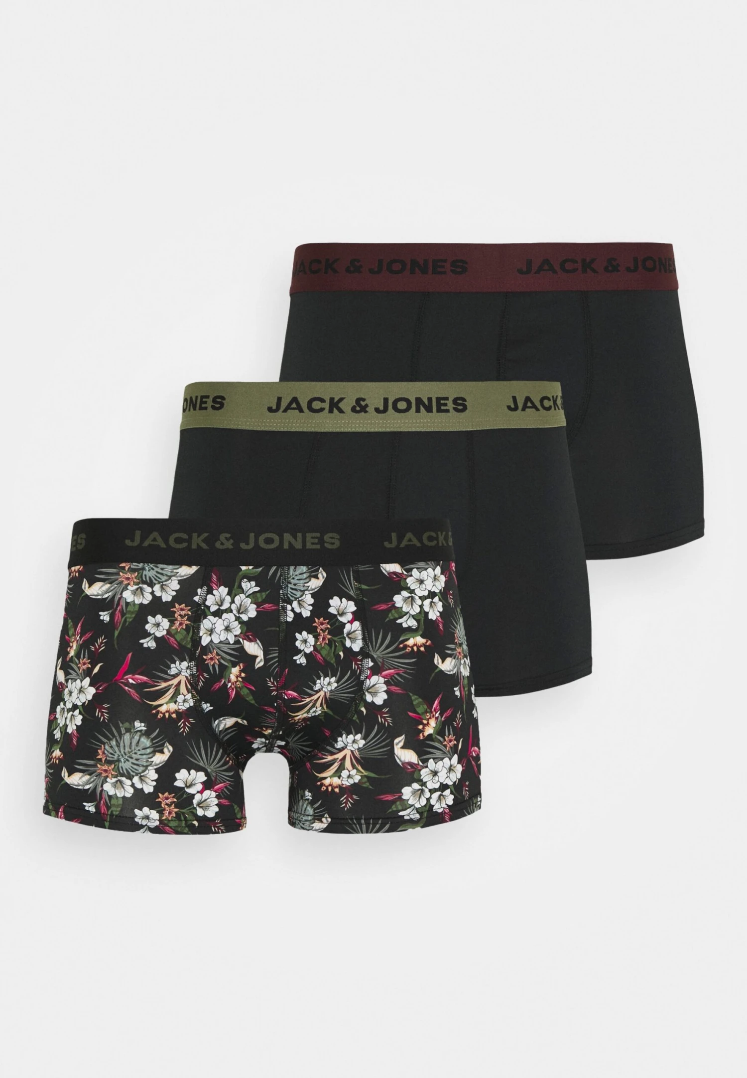 Jack & Jones Jacflower 3 Pack - Onderbroeken - Black 1 Jack & Jones Jacflower 3 Pack - Onderbroeken - Black