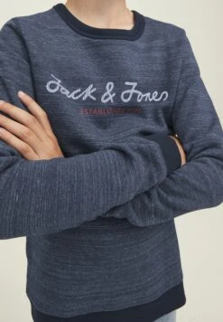 Jack & Jones Junior Jcoberg Crew Neck - Sweater - Navy Blazer -Jack & Jones 88ee0b66e3a04129bbe7d06faa7b33a8