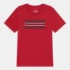 Jack & Jones Junior Logo Ss O-Neck Noos- T-Shirt Print - True Red