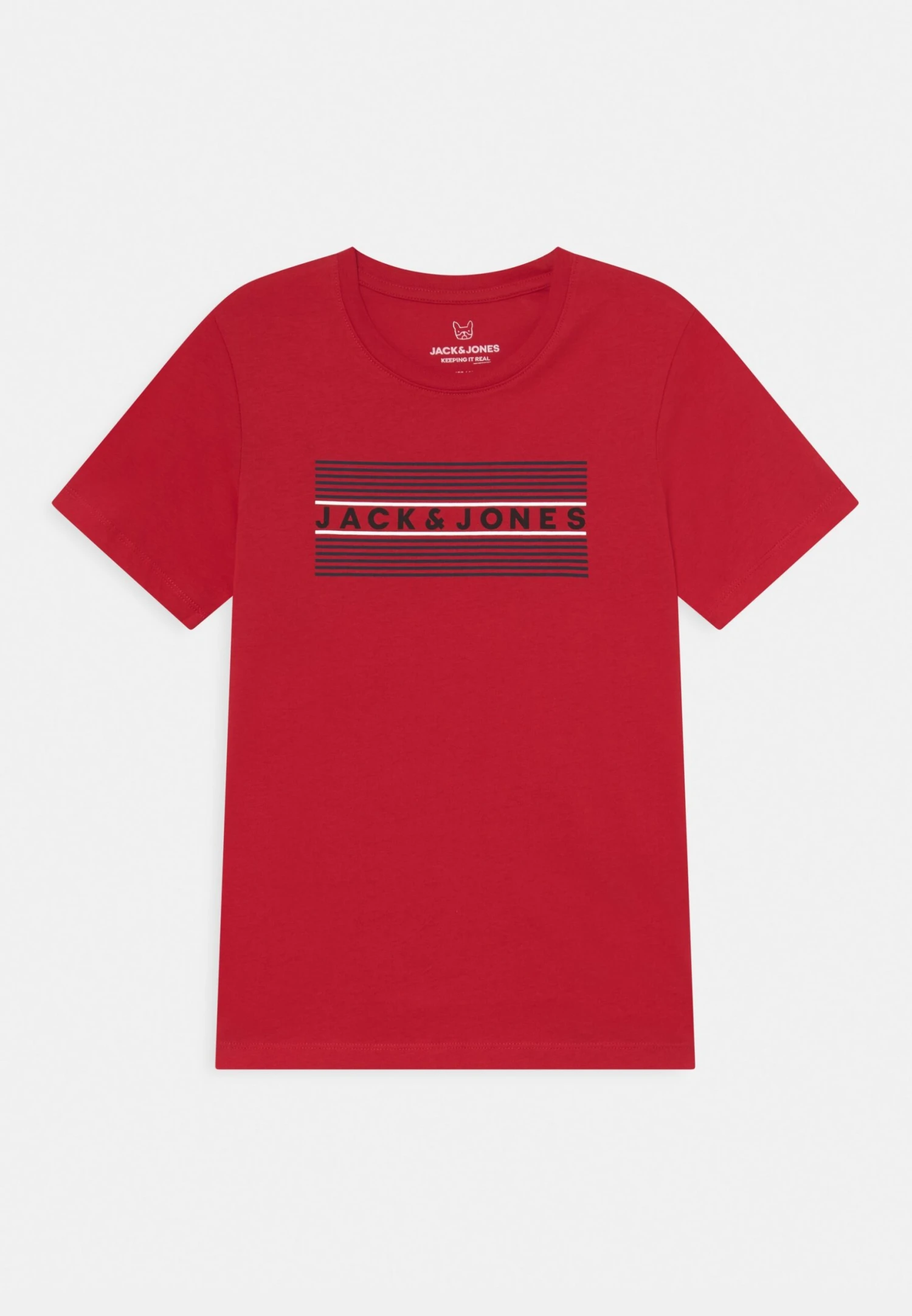 Jack & Jones Junior Logo Ss O-Neck Noos- T-Shirt Print - True Red 1 Jack & Jones Junior Logo Ss O-Neck Noos- T-Shirt Print - True Red